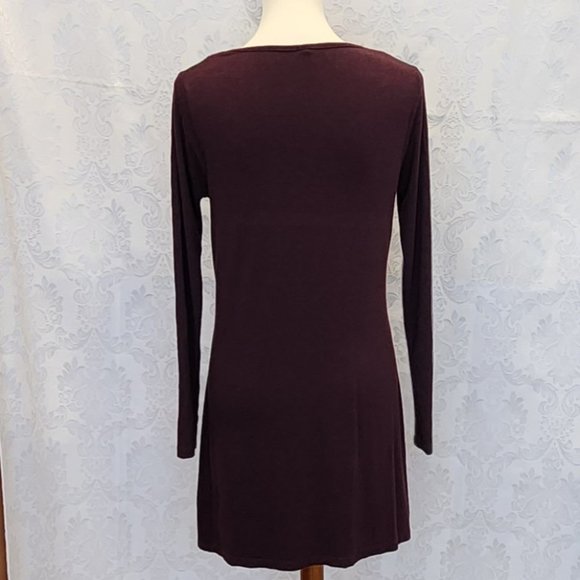 Ruby Ribbon Manhattan Tunic Wine Heather #0054 - Picture 4 of 9